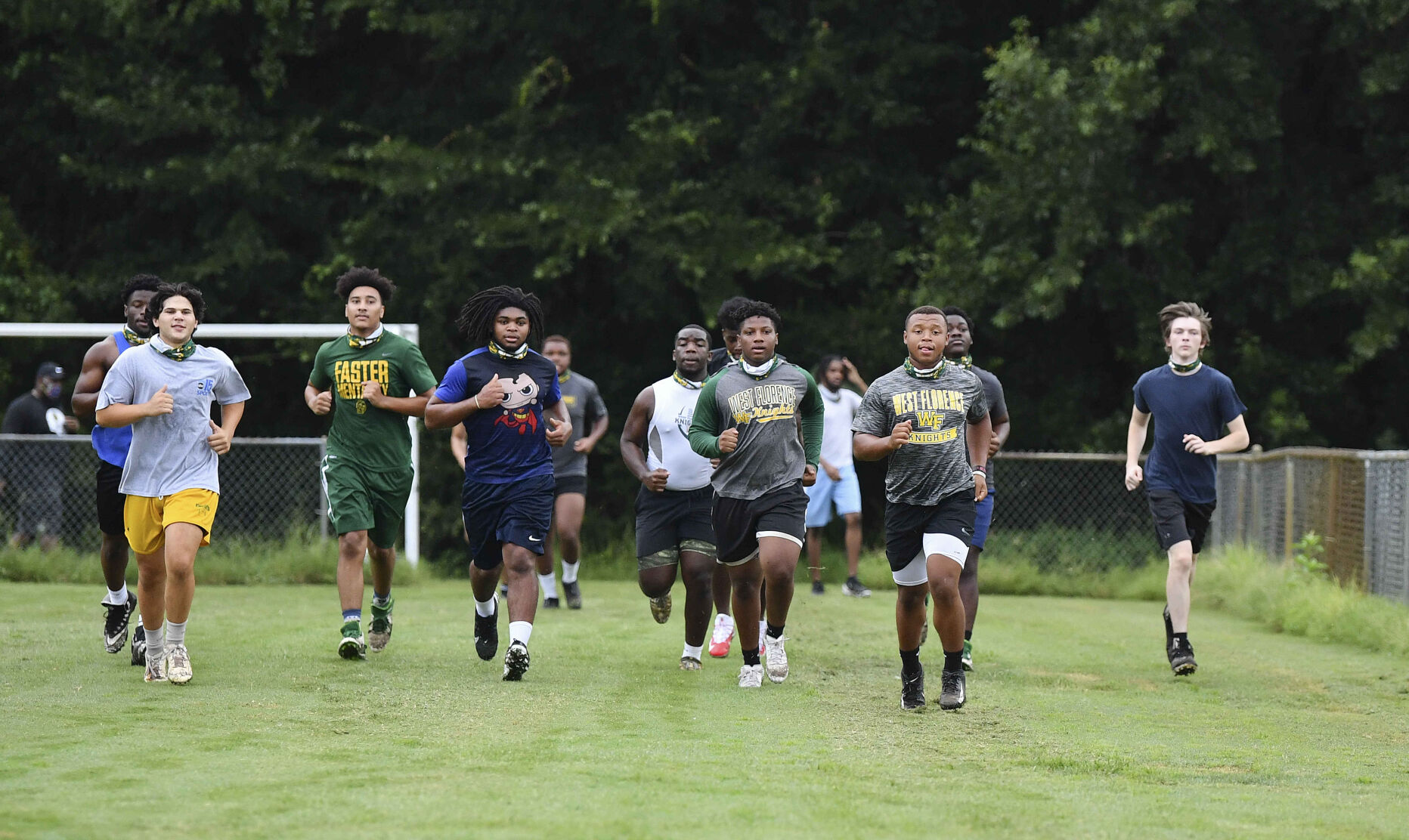 West Florence High School football practice